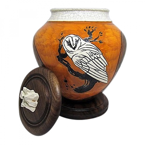 Tranquil Owl Cremation Urn
