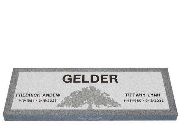 Tree of Life Companion Granite Headstone 40 x 14