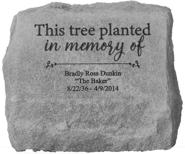 Tree Planted In Memory Personalized Stone