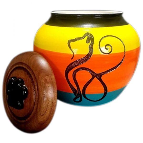 Tri Colored Cremation Urn