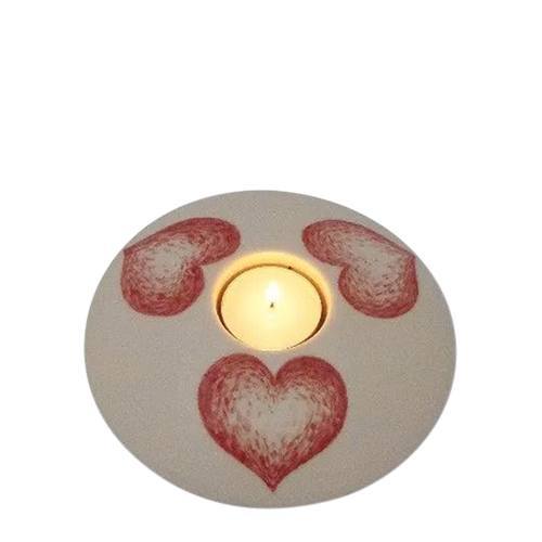 Triple Heart Small Ceramic Bowl Urn