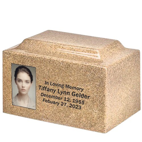 Triumphant Granite Photo Urn