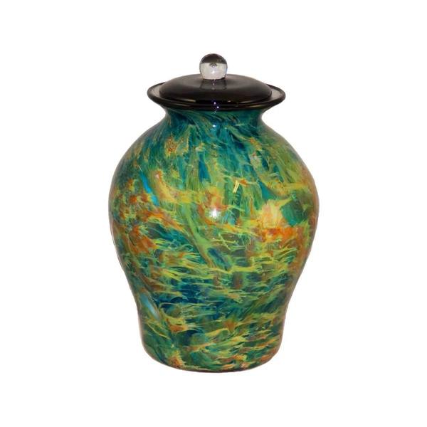 Tropical Sunrise Child Glass Urn