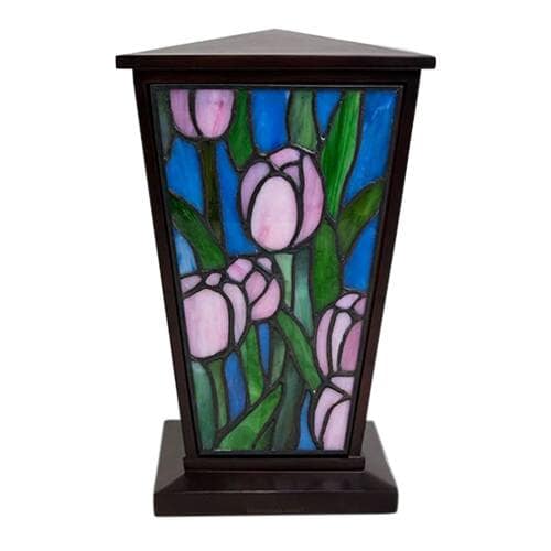 Tulip Glass Window Cremation Urn