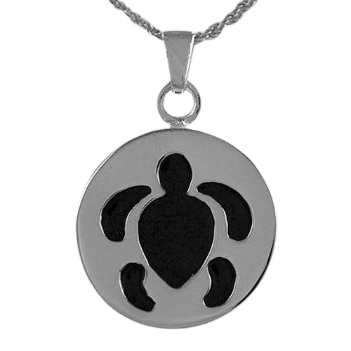 Round Turtle Cremation Jewelry