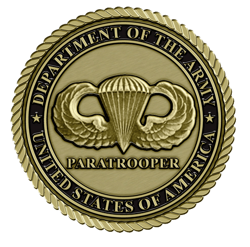 United States Army Paratrooper Medium Medallion