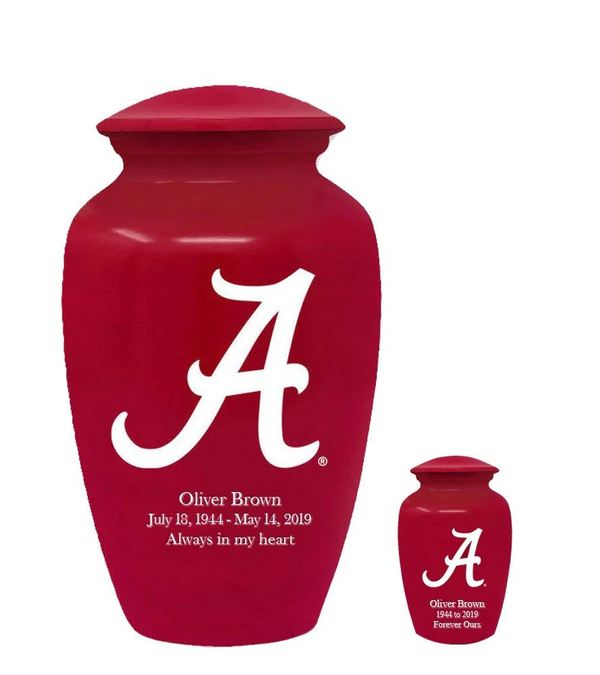 University of Alabama Crimson Tide Red Cremation Urns
