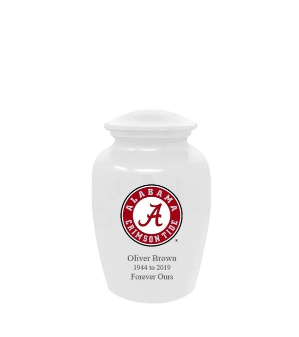 University of Alabama Crimson Tide Seal White Keepsake Urn