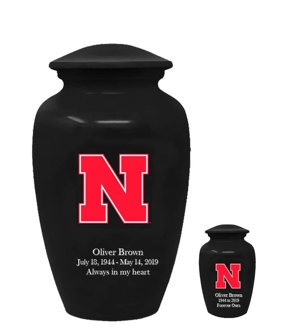 University of Nebraska Cornhuskers Black Cremation Urns