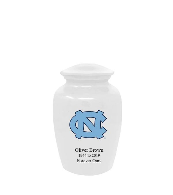 University of North Carolina Tar Heels White Keepsake Urn