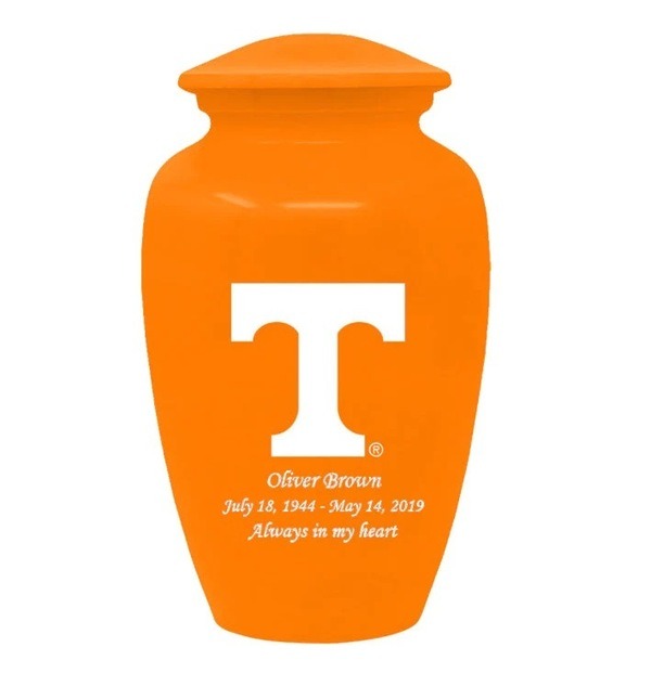 University of Tennessee Volunteers Orange Cremation Urn