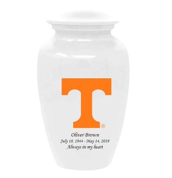 University of Tennessee Volunteers White Cremation Urn