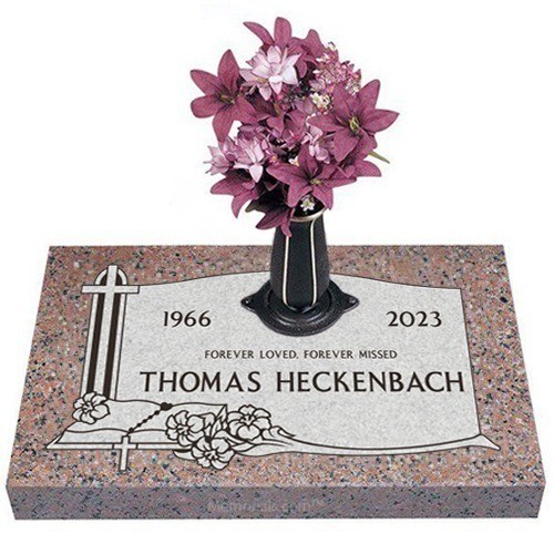 Upon Heaven Granite Grave Marker 24 x 12