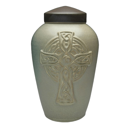 Celtic Cross Ceramic Companion Cremation Urn