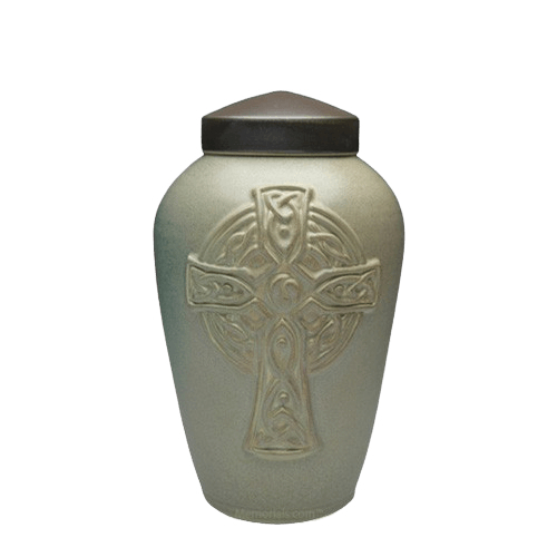 Celtic Cross Ceramic Medium Cremation Urn