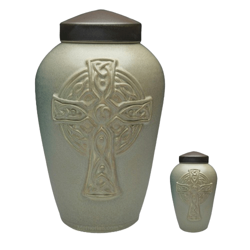 Celtic Cross Ceramic Cremation Urns