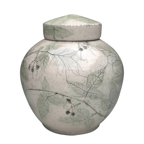 Blackberry Raku Cremation Urn