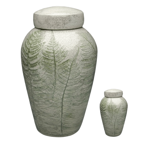 Fern Raku Cremation Urns