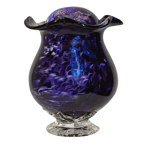 Purple Mirror Glass Companion Cremation Urn
