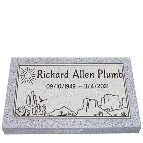 Utah Granite Grave Marker 20 x 10