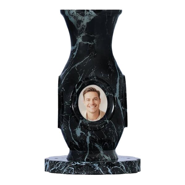 Vase of Life Black Marble Luxury Cremation Urn