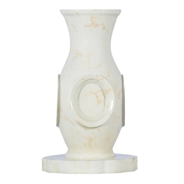 Vase of Life Cream Marble Luxury Cremation Urn
