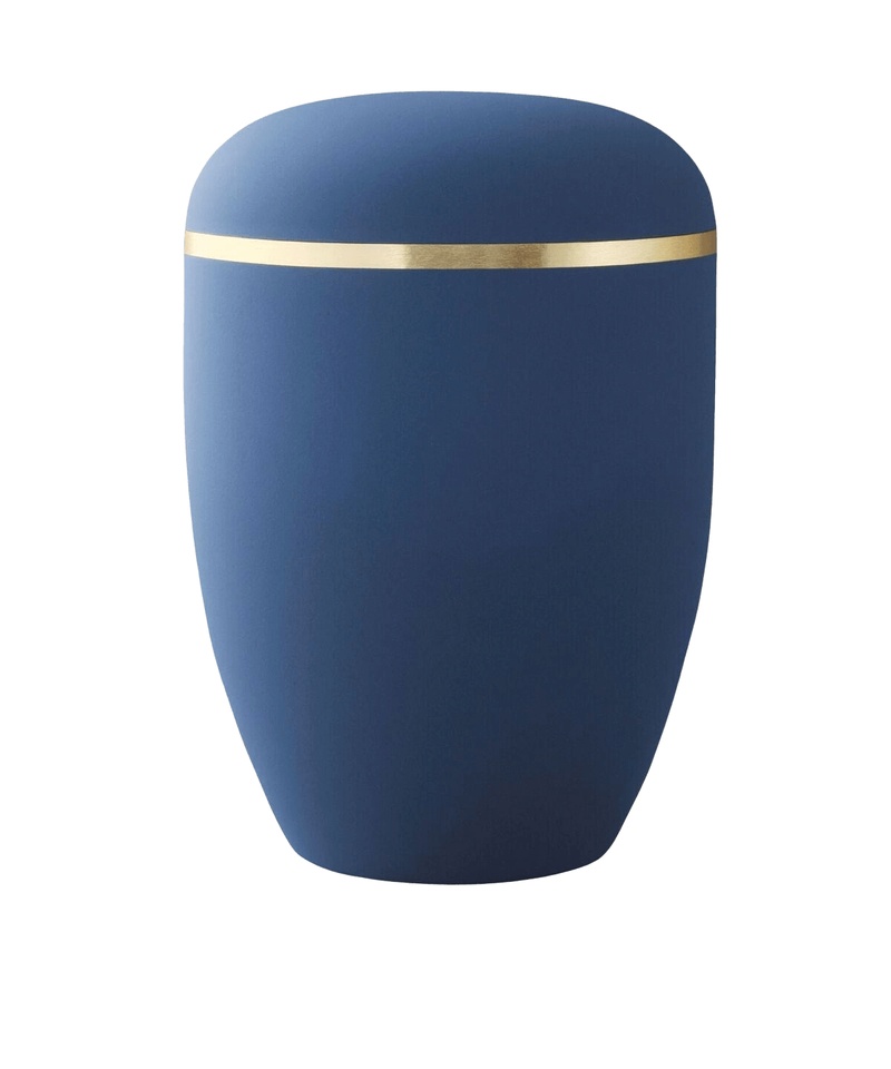 Velvety Blue Biodegradable Urn