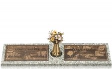 Expression Bronze Double Grave Marker For Two II