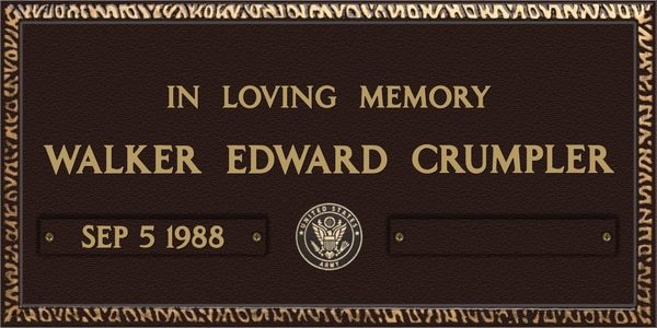 Veterans Bronze Only Plaque