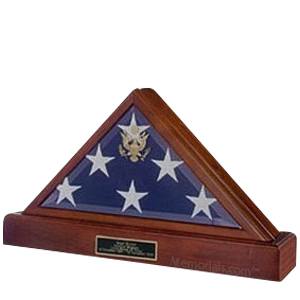 Flag Case with Pedestal Urn