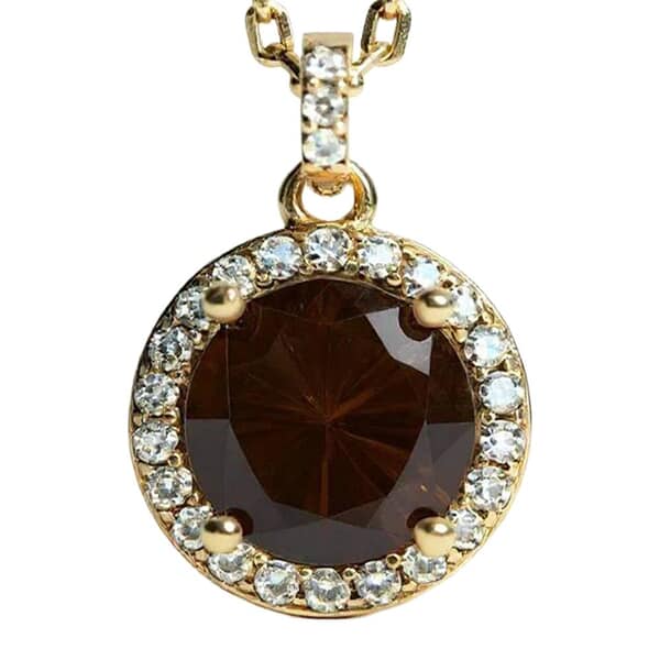 Vintage Brown Cremation Crystal Necklace