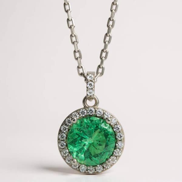 Vintage Forest Cremation Diamond Necklace