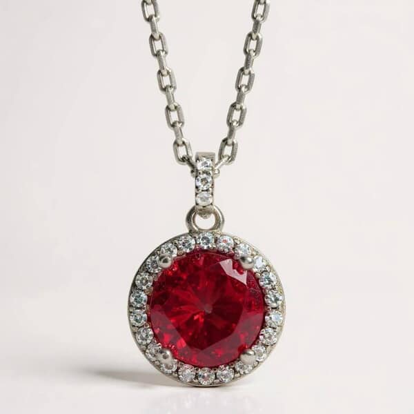 Vintage Wine Cremation Diamond Necklace