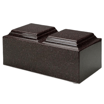 Vintage Red Granite Companion Cremation Urn