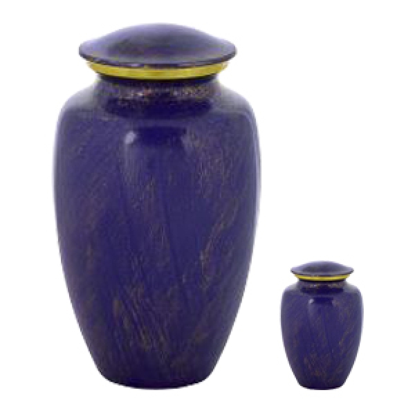 Vivid Purple and Gold Cremation Urns