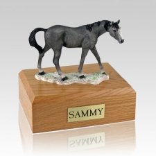 Gray Standing Horse Cremation Urns
