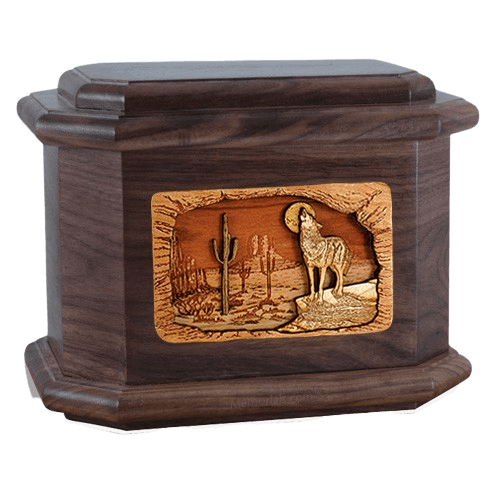 Desert Moon Walnut Octagon Cremation Urn