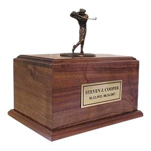 Golfing to Heaven Walnut Urn