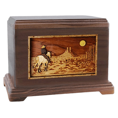 Horse Moon Walnut Hampton Cremation Urn