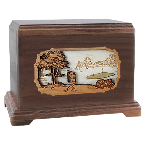 Golf Walnut Hampton Cremation Urn