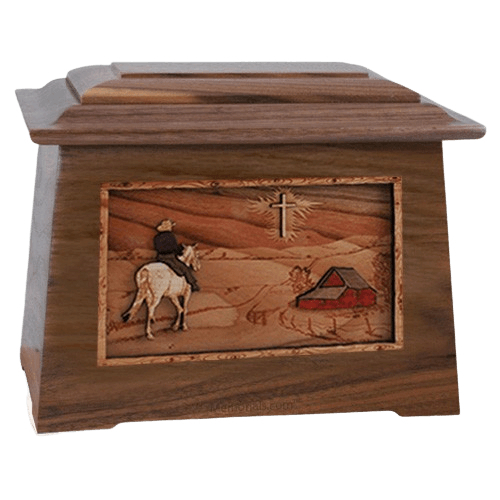 Horse & Cross Walnut Aristocrate Cremation Urn