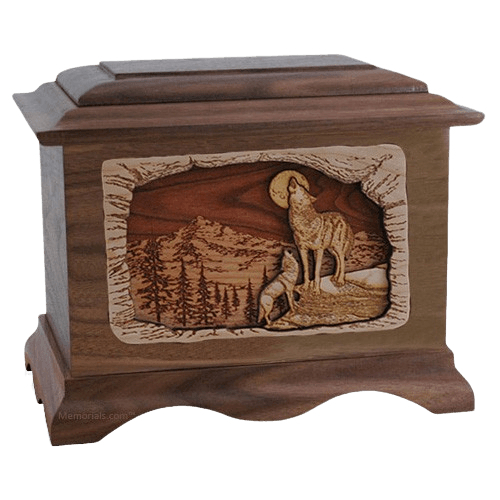 Moonlight Serenade Walnut Cremation Urn