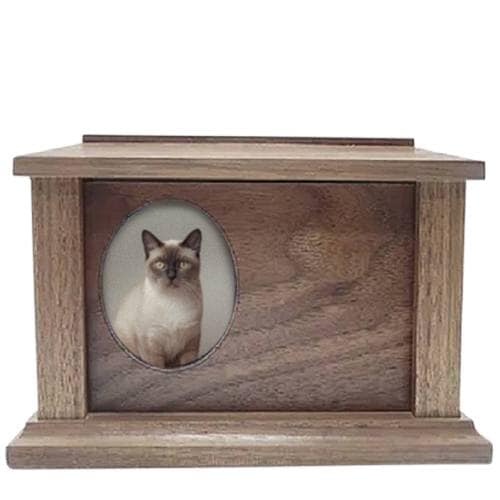 Walnut Picture Frame Pet Urns