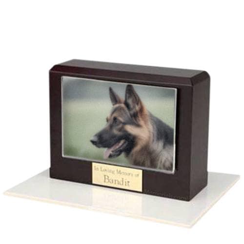 Walnut Picture Pet Cremation Urns