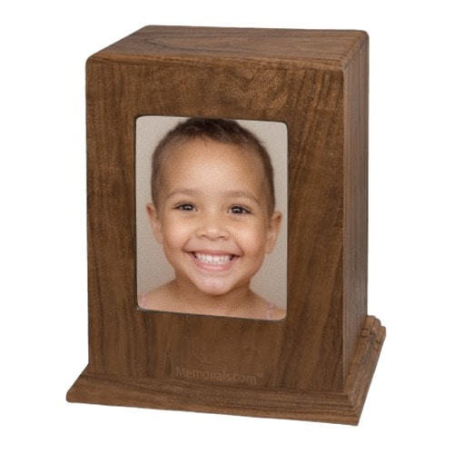 Walnut Picture Wood Cremation Urn