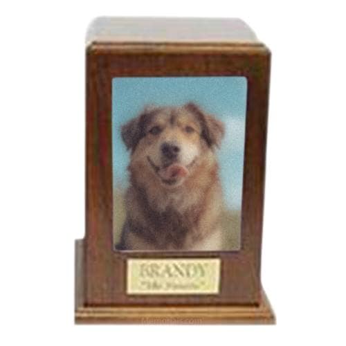 Walnut Tower Photo Pet Cremation Urn II