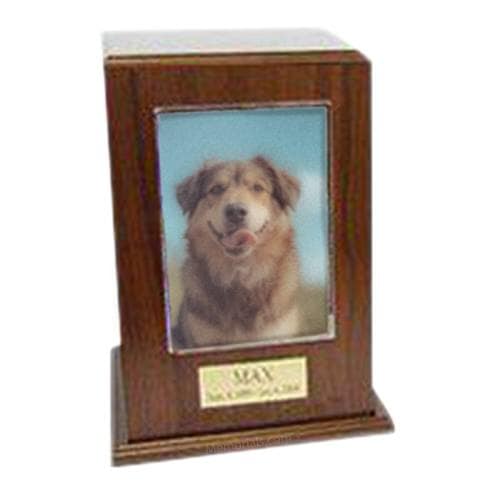 Walnut Tower Photo Pet Cremation Urn III