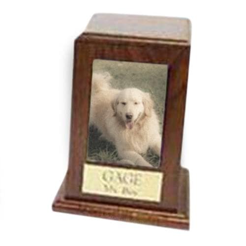 Walnut Tower Photo Pet Cremation Urn