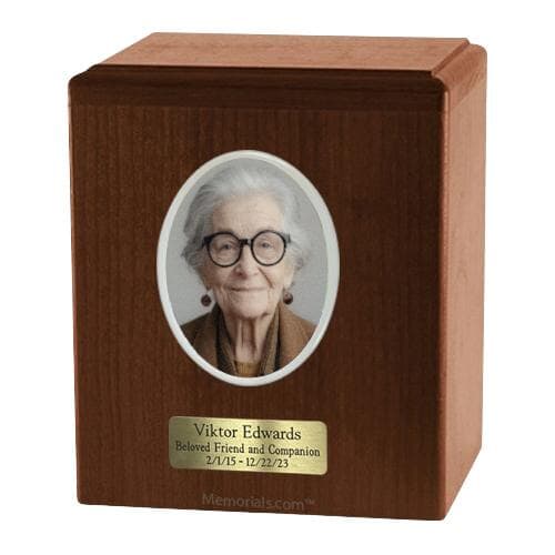 Walnut Wooden Photo Urn