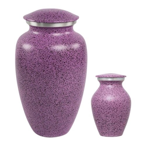 Warm Lilac Speckled Cremation Urns